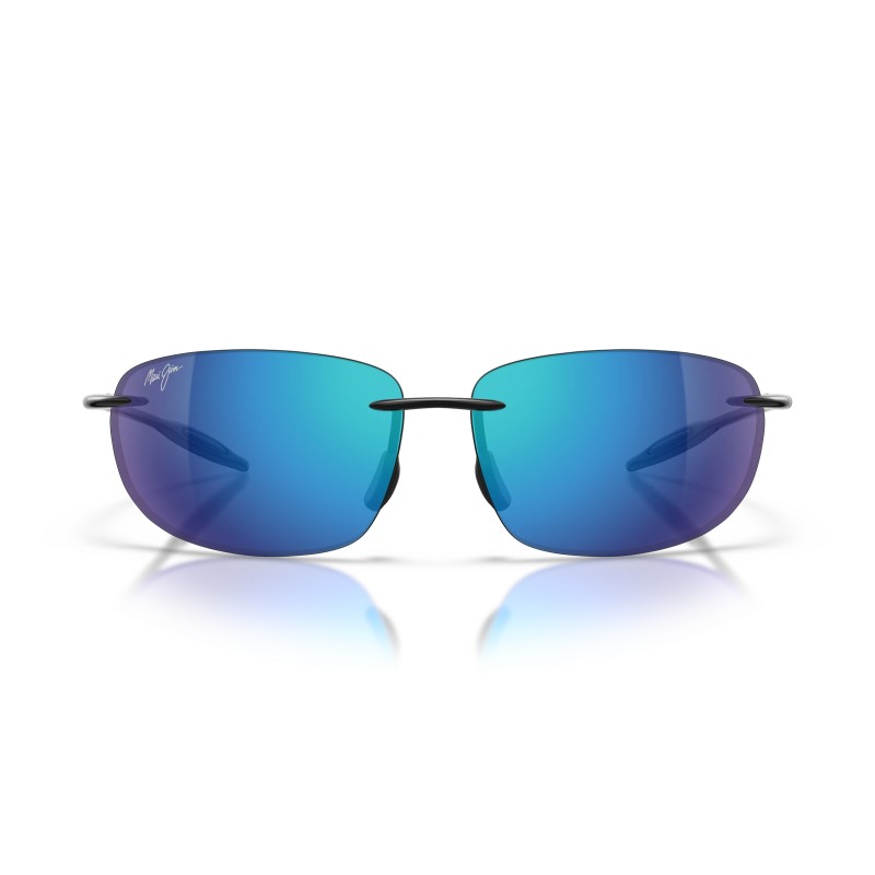 Maui Jim Breakwall Rimless Polarized Sunglasses | Shiny Black