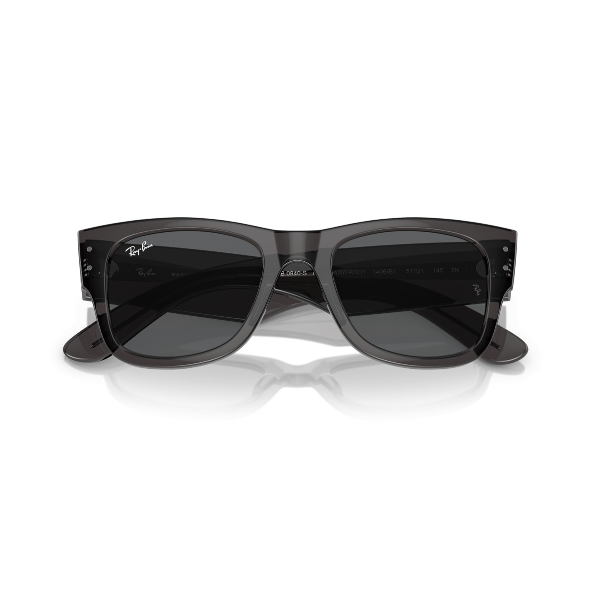 Occhiali da sole donna Ray Ban 0840S 1406B1 - Mega Wayfarer Luxury ...